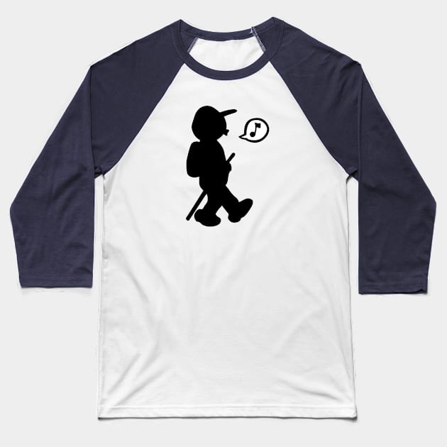 hiking Baseball T-Shirt by Huggy Mauve